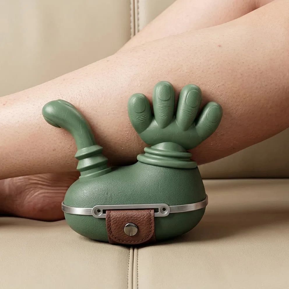 Masseur SOOMA sur les jambes en moment de détente